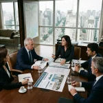 reuniao de comite de captacao de investidores imobiliarios na planta