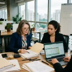 cfo e diretor juridico analisando contratos e distrato imobiliario na incorporacao