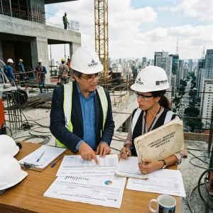 engenheiro e incorporador gerenciando obra com patrimonio de afetacao na incorporacao