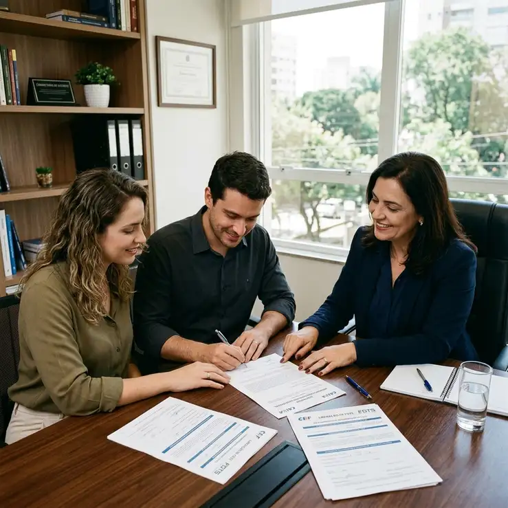 assessoria de credito imobiliario orientando comprador no repasse imobiliario na entrega das chaves